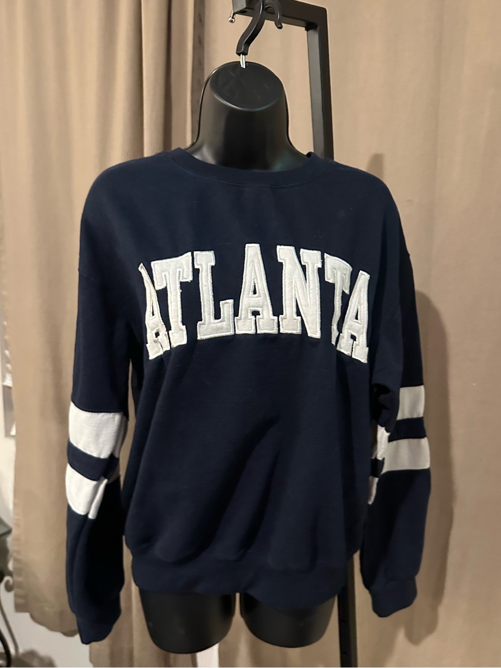 Atlanta Navy women’s  Crewneck Sweatshirt